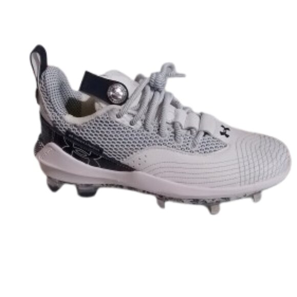 Men's Under Armour Harper 7 Low ST Baseball Cleats - White & Navy - 7.5 - NWOB - Picture 1 of 1